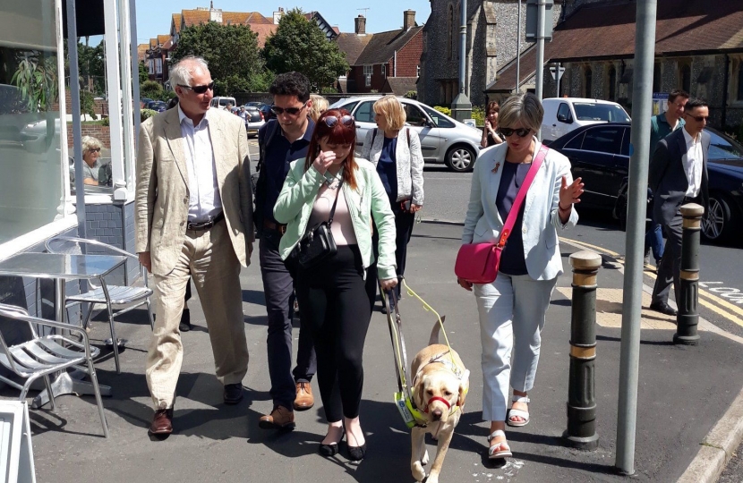 Walking with guide dog owner Fern Lulham