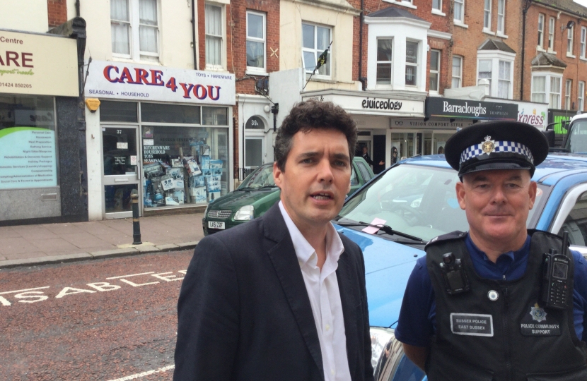 Huw with Sussex Police in Bexhill