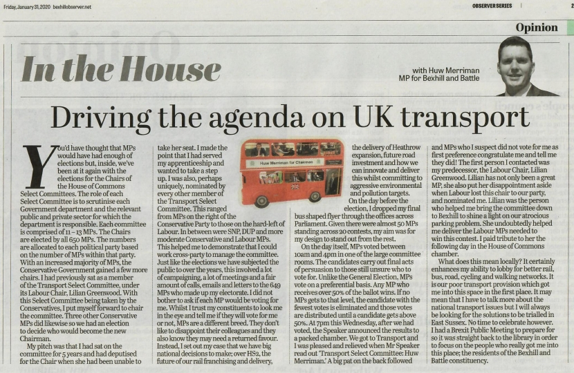 Transport Select Committee Article