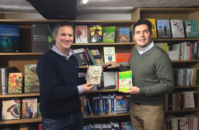 Huw with Ian Cawley of Rother Books (taken before COVID-19)