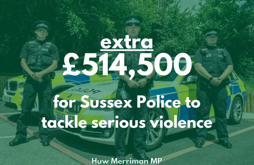 Sussex Police funding for serious violence