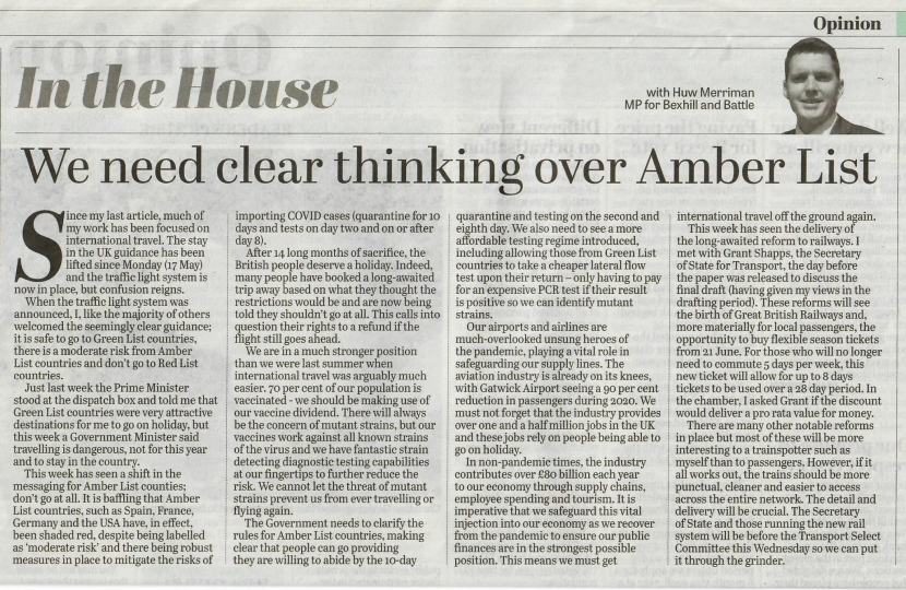 Observer article of 21 May 2021