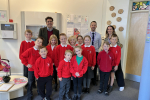 Huw with new School Council at Pevensey and Westham School
