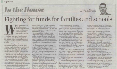 Funds for families and schools