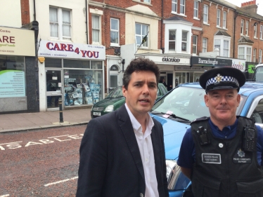 Huw with Sussex Police in Bexhill