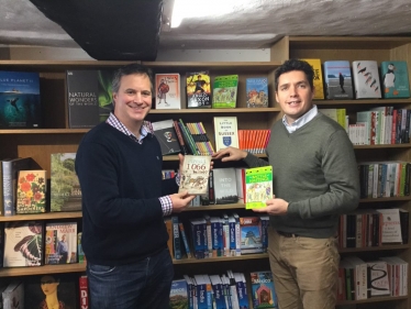 Huw with Ian Cawley of Rother Books (taken before COVID-19)