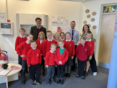 Huw with new School Council at Pevensey and Westham School