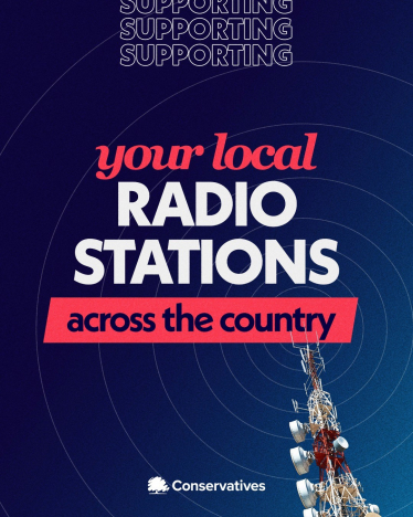 Graphic which says supporting your local radio stations across the country